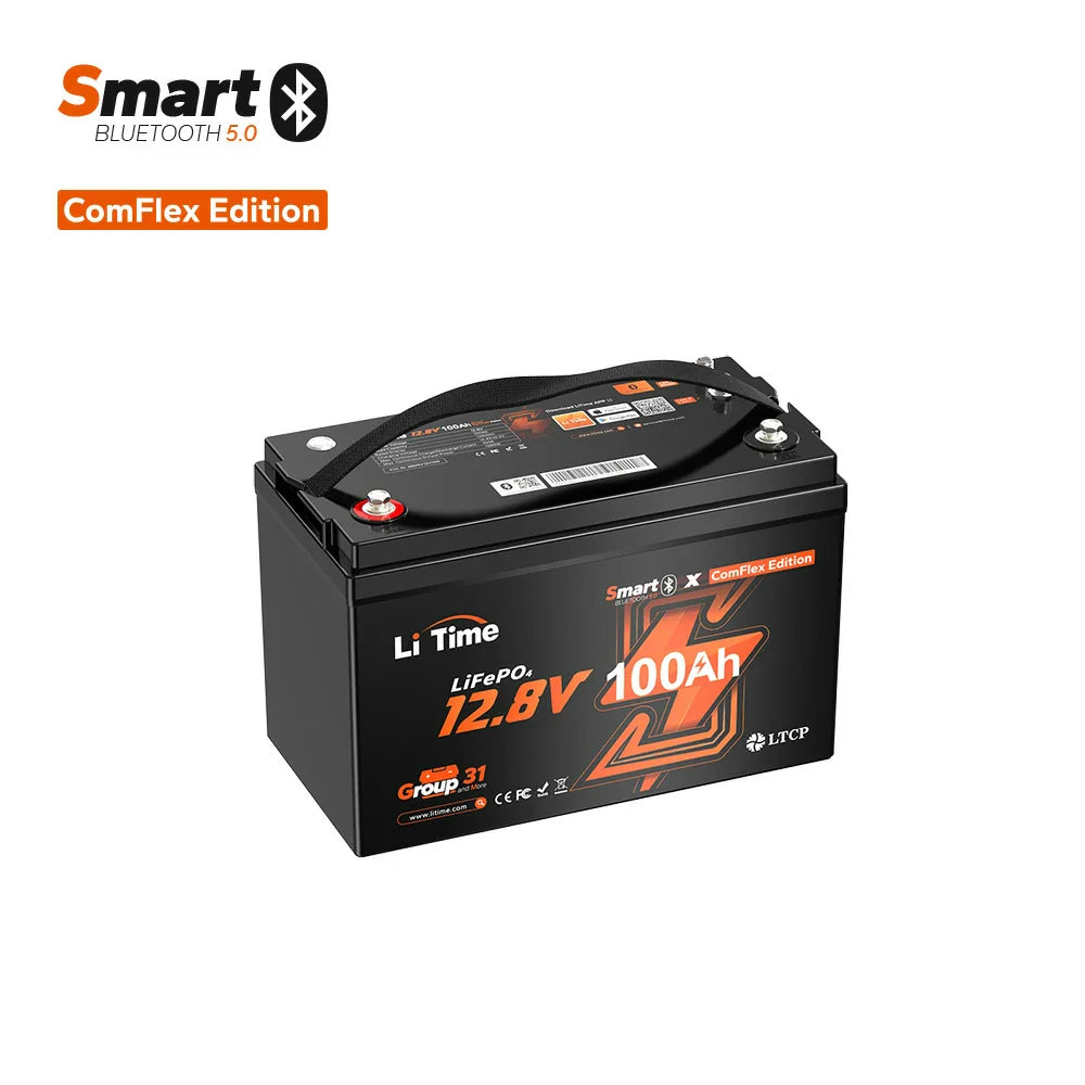 LiTime 12V 100Ah Smart LiFePO4 Lithium accu - Victron link