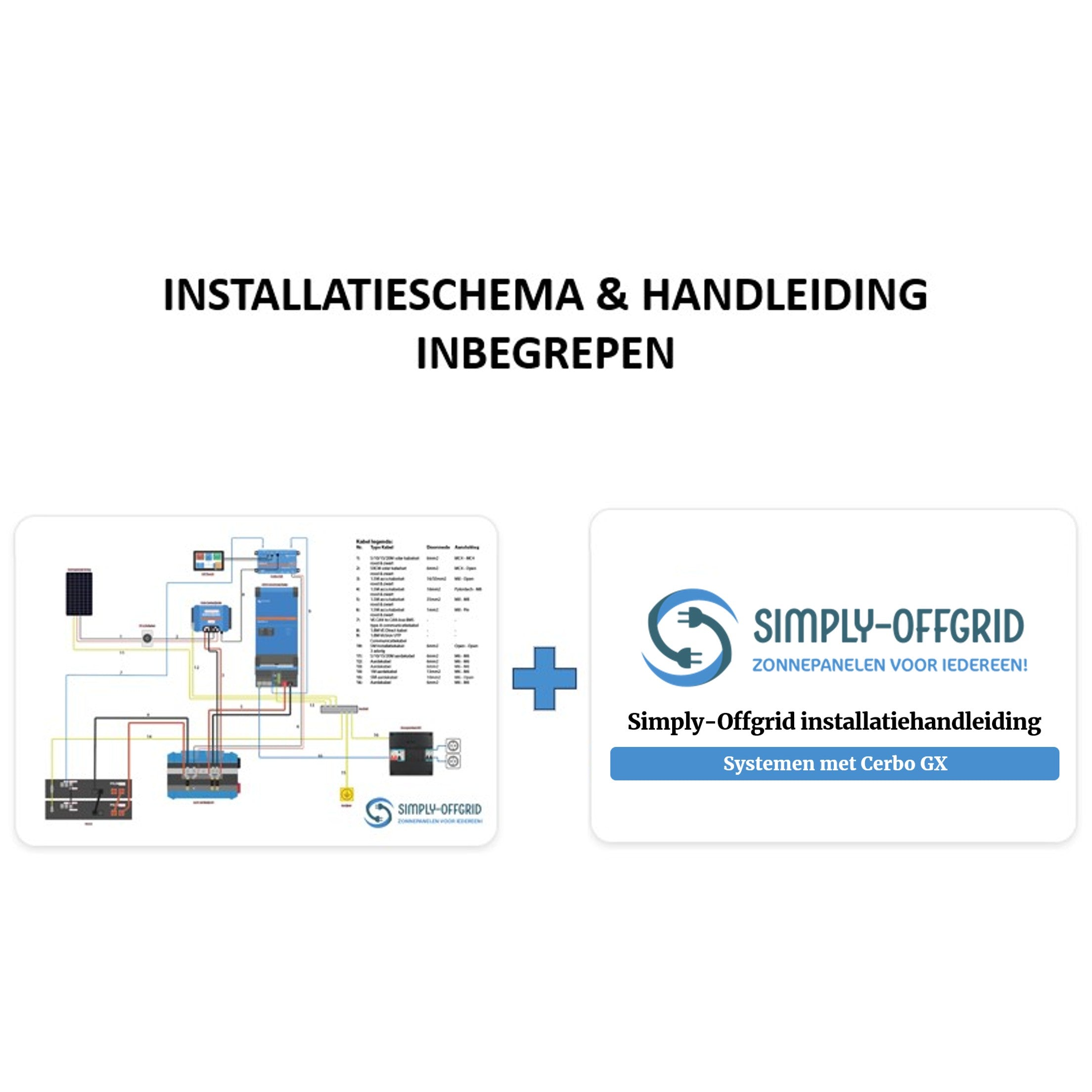 Off-grid 8 panelen set met Victron Cerbo GX | Gratis Verzending