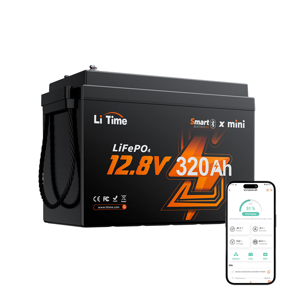LiTime 12V 320Ah Smart LiFePO4 Lithium accu